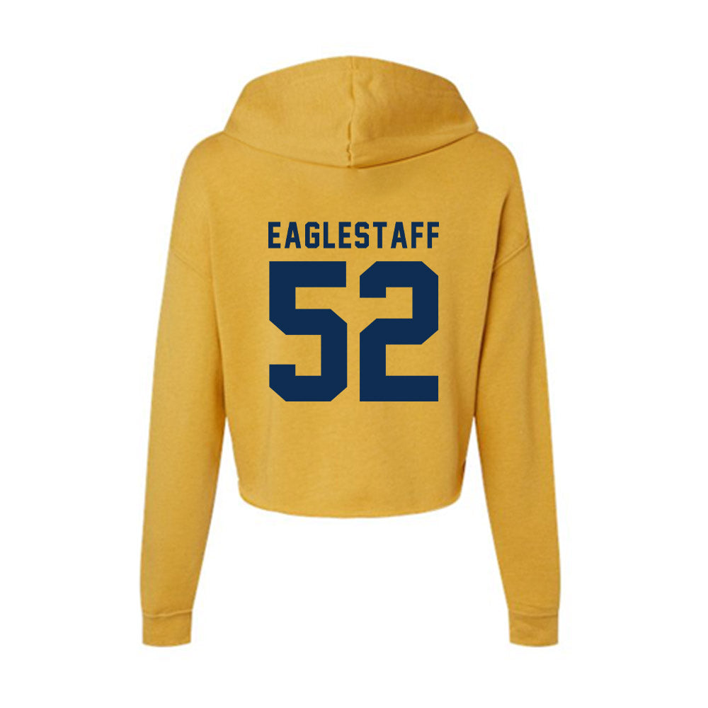 West Virginia - NCAA Men's Basketball : Treysen Eaglestaff - Women's Crop Fleece Hoodie-1