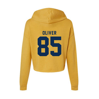 West Virginia - NCAA Football : Robert Oliver - Women's Crop Fleece Hooded Sweatshirt-1