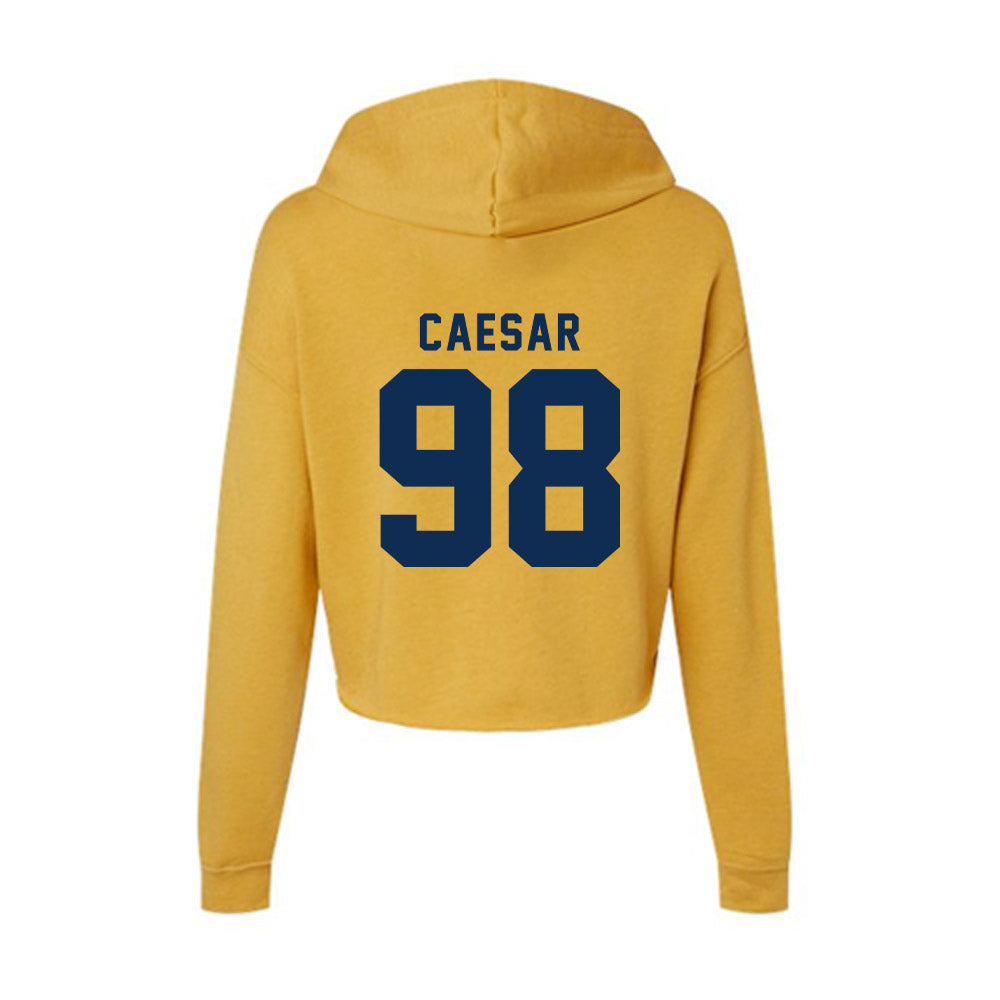 West Virginia - NCAA Football : Brandon Caesar - Women's Crop Fleece Hoodie-1