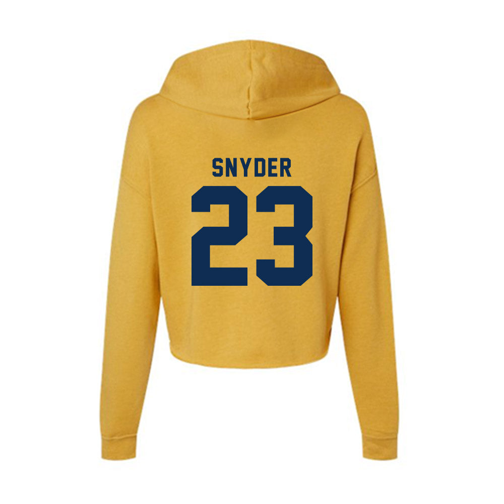 West Virginia - NCAA Football : Emory Snyder - Women's Crop Fleece Hoodie-1