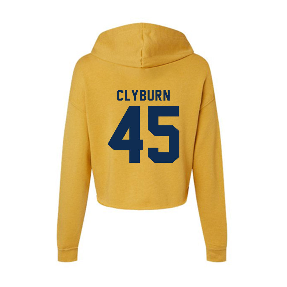 West Virginia - NCAA Women's Soccer : Tyler Clyburn - Women's Crop Fleece Hooded Sweatshirt-1