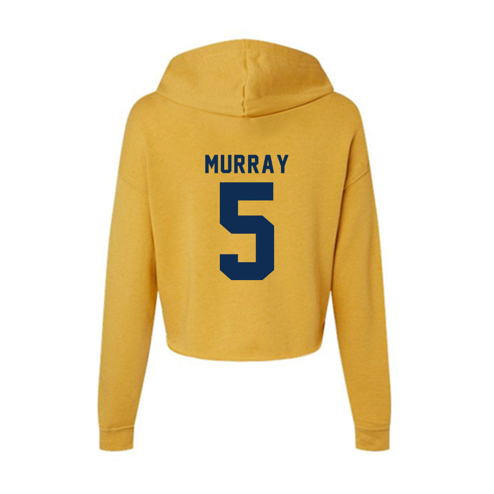 West Virginia - NCAA Women's Basketball : Chante Murray - Women's Crop Fleece Hoodie-1