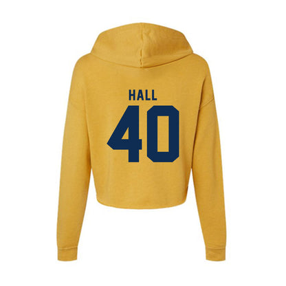 West Virginia - NCAA Football : Jason Hall - Women's Crop Fleece Hoodie-1
