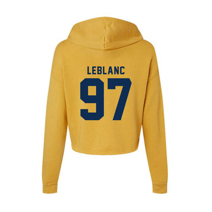 West Virginia - NCAA Football : Will LeBlanc - Women's Crop Fleece Hoodie-1