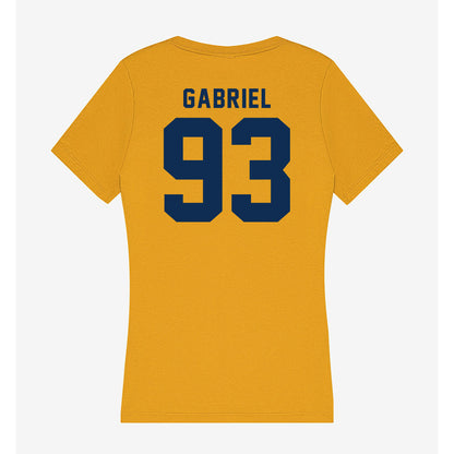 West Virginia - NCAA Football : Nate Gabriel - Women's V-Neck T-Shirt-1