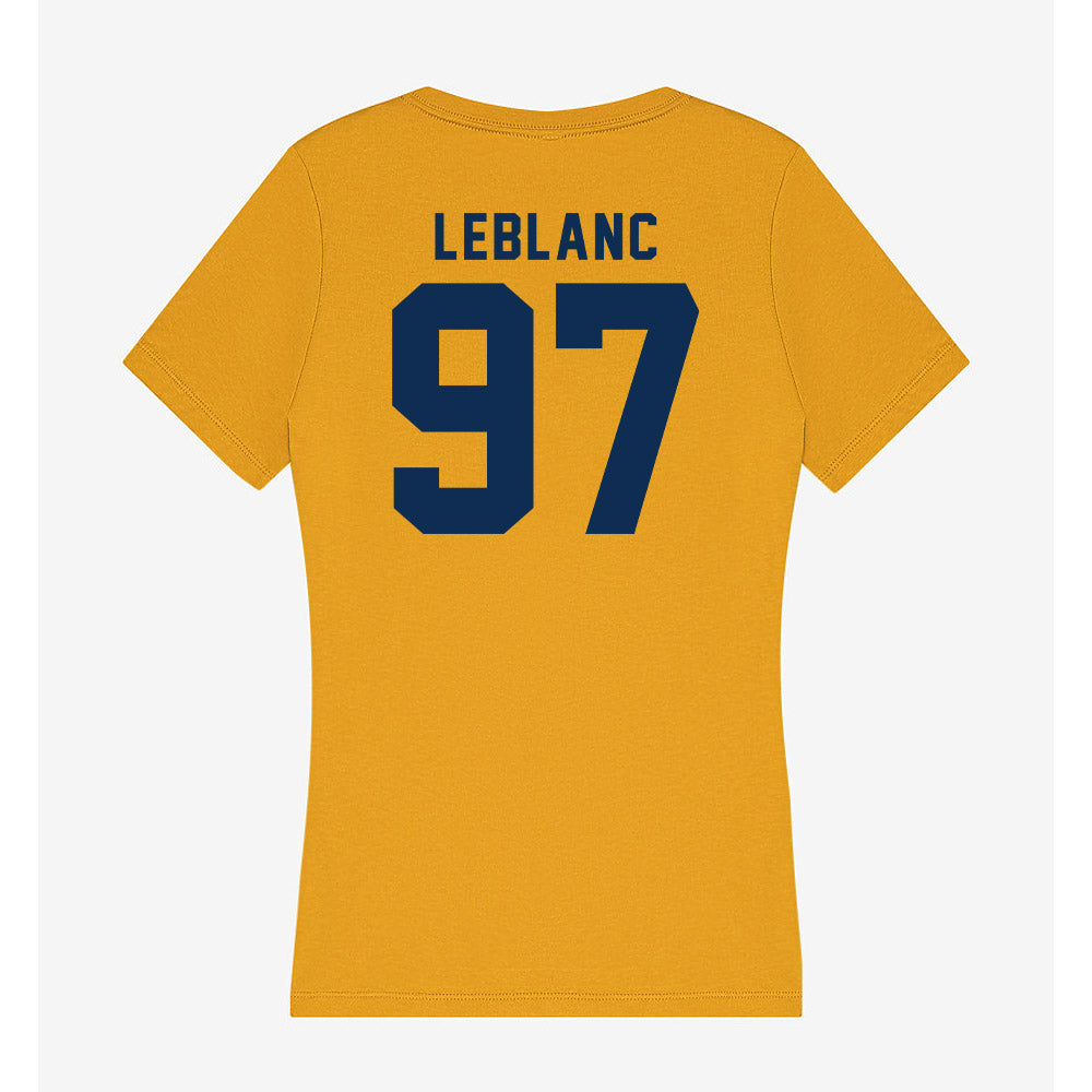 West Virginia - NCAA Football : Will LeBlanc - Women's V-Neck T-Shirt-1