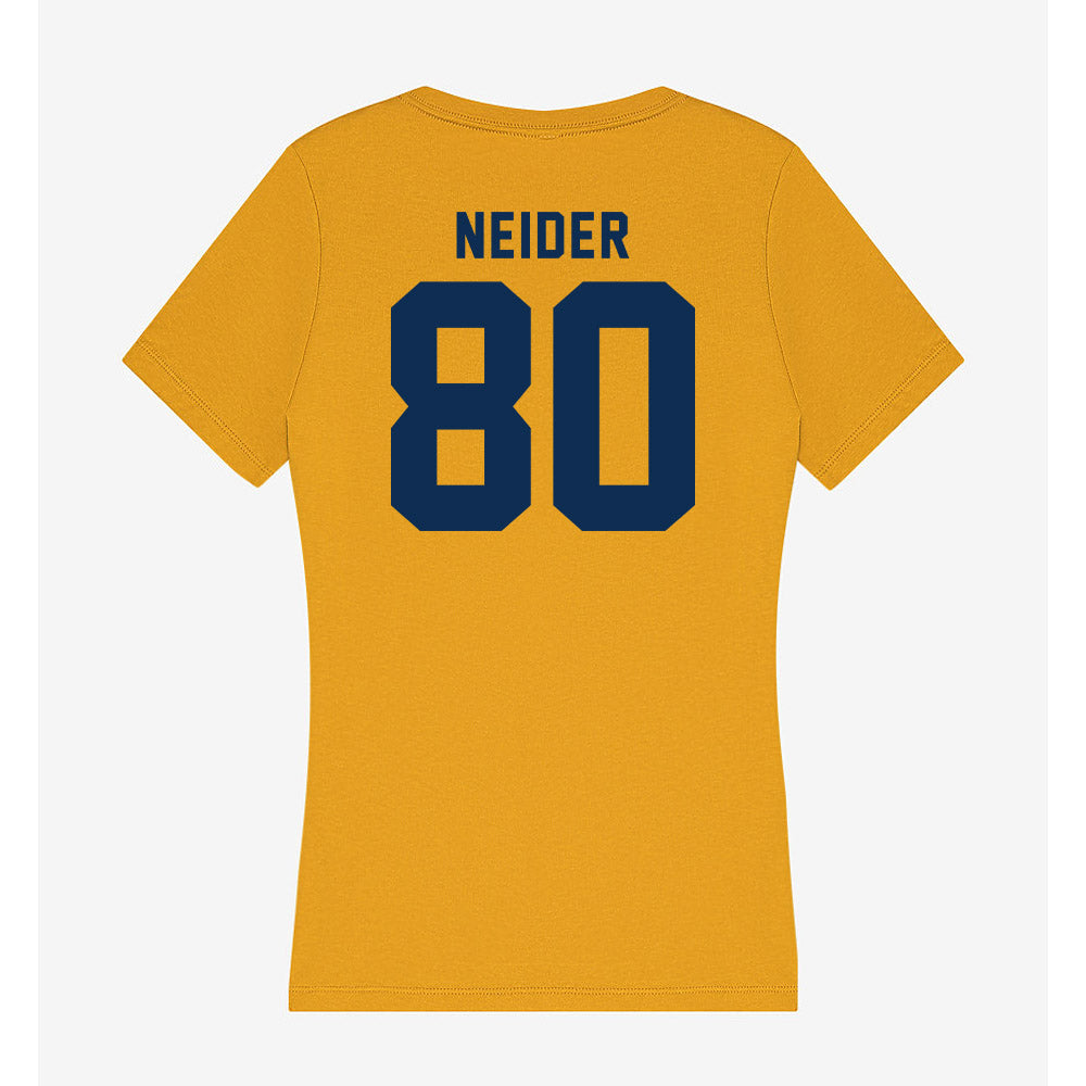 West Virginia - NCAA Football : John Neider - Women's V-Neck T-Shirt-1