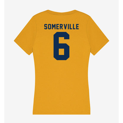 West Virginia - NCAA Men's Basketball : Martin Somerville - Women's V-Neck T-Shirt-1