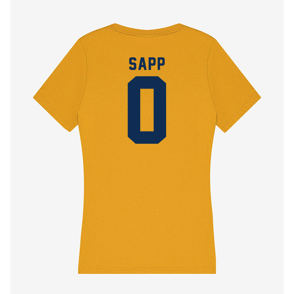 West Virginia - NCAA Football : Josh Sapp - Women's V-Neck T-Shirt-1