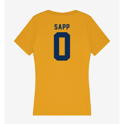 West Virginia - NCAA Football : Josh Sapp - Women's V-Neck T-Shirt-1