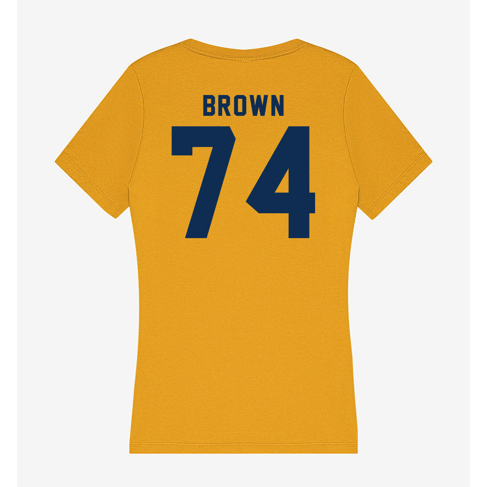West Virginia - NCAA Football : Kevin Brown - Women's V-Neck T-Shirt-1