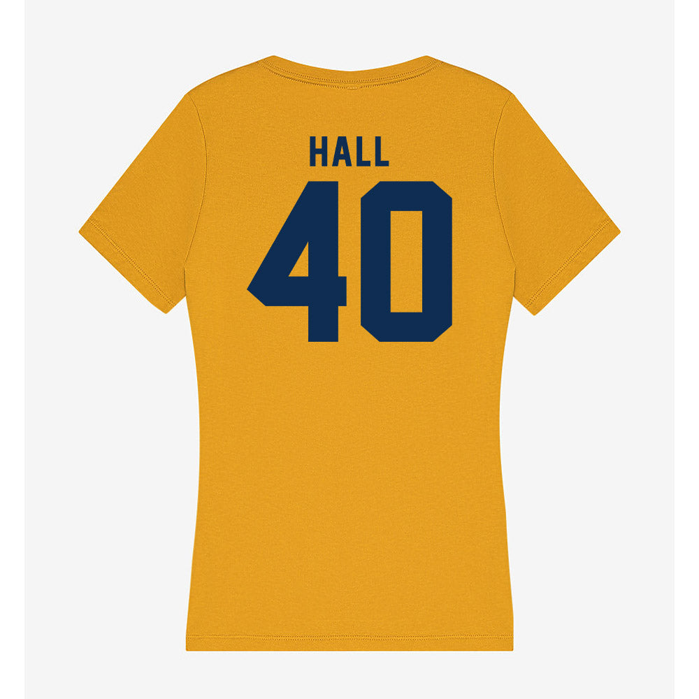 West Virginia - NCAA Football : Jason Hall - Women's V-Neck T-Shirt-1