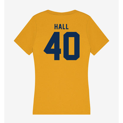 West Virginia - NCAA Football : Jason Hall - Women's V-Neck T-Shirt-1