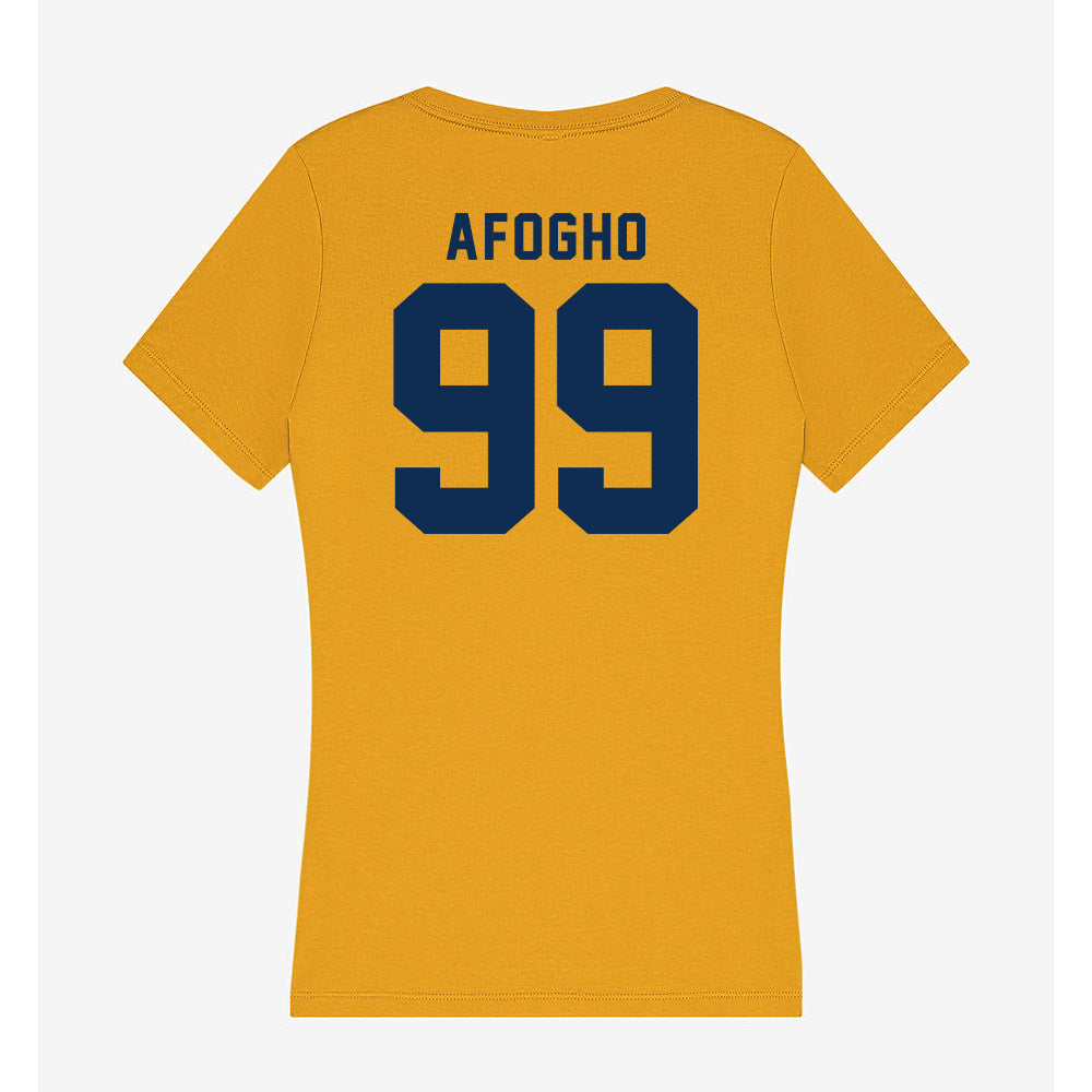 West Virginia - NCAA Football : David Afogho - Women's V-Neck T-Shirt-1