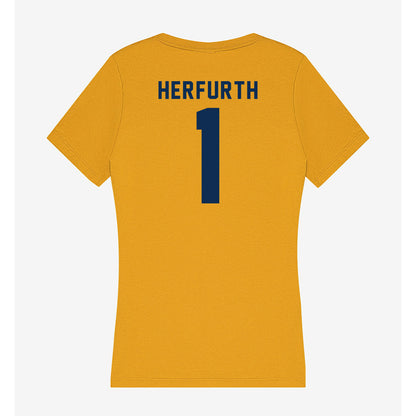 West Virginia - NCAA Women's Soccer : Bailey Herfurth - Women's V-Neck T-Shirt-1