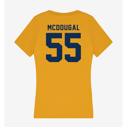 West Virginia - NCAA Baseball : Benjamin McDougal - Women's V-Neck T-Shirt-1