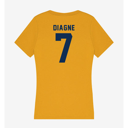 West Virginia - NCAA Football : Chams Diagne - Women's V-Neck T-Shirt-1