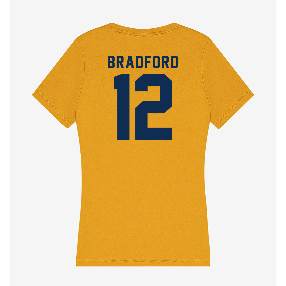 West Virginia - NCAA Football : Jacob Bradford - Women's V-Neck T-Shirt-1