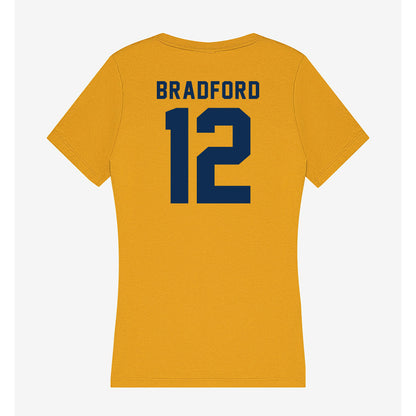 West Virginia - NCAA Football : Jacob Bradford - Women's V-Neck T-Shirt-1