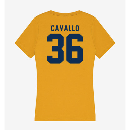 West Virginia - NCAA Baseball : Hudson Cavallo - Women's V-Neck T-Shirt-1