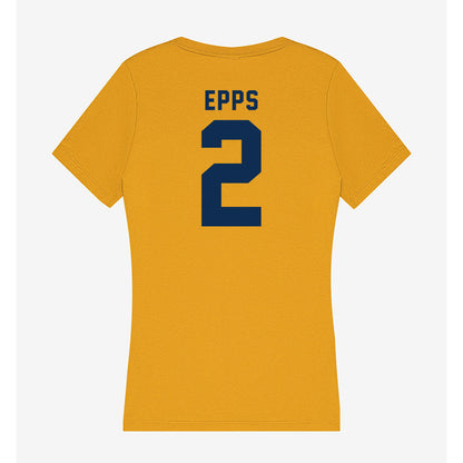 West Virginia - NCAA Football : DJ Epps - Women's V-Neck T-Shirt-1