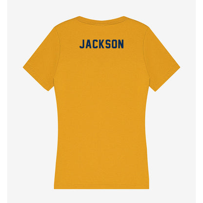 West Virginia - NCAA Wrestling : Colin Jackson - Women's V-Neck T-Shirt-1