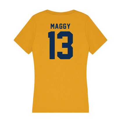 West Virginia - NCAA Baseball : Ryan Maggy - Women's V-Neck T-Shirt-1