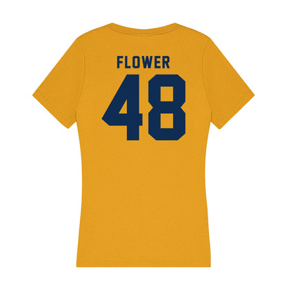 West Virginia - NCAA Football : Nate Flower - Women's V-Neck T-Shirt-1