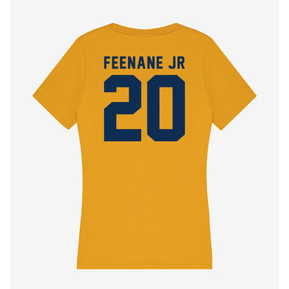 West Virginia - NCAA Men's Basketball : Michael Feenane Jr - Women's V-Neck T-Shirt-1