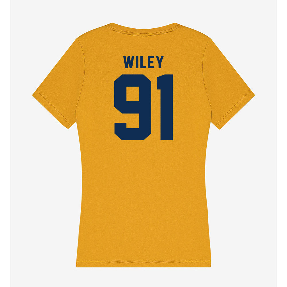 West Virginia - NCAA Football : Darius Wiley - Women's V-Neck T-Shirt-1