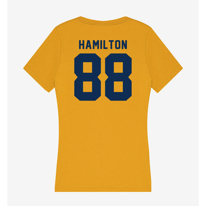 West Virginia - NCAA Football : Sam Hamilton - Women's V-Neck T-Shirt-1