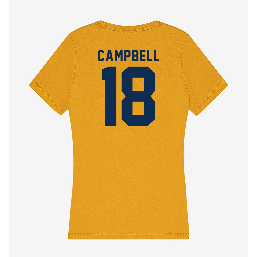 West Virginia - NCAA Football : Ezekiel Campbell - Women's V-Neck T-Shirt-1