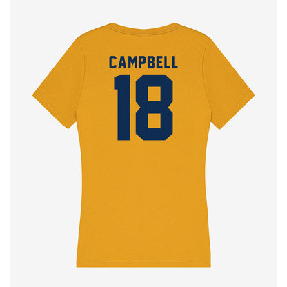 West Virginia - NCAA Football : Ezekiel Campbell - Women's V-Neck T-Shirt-1