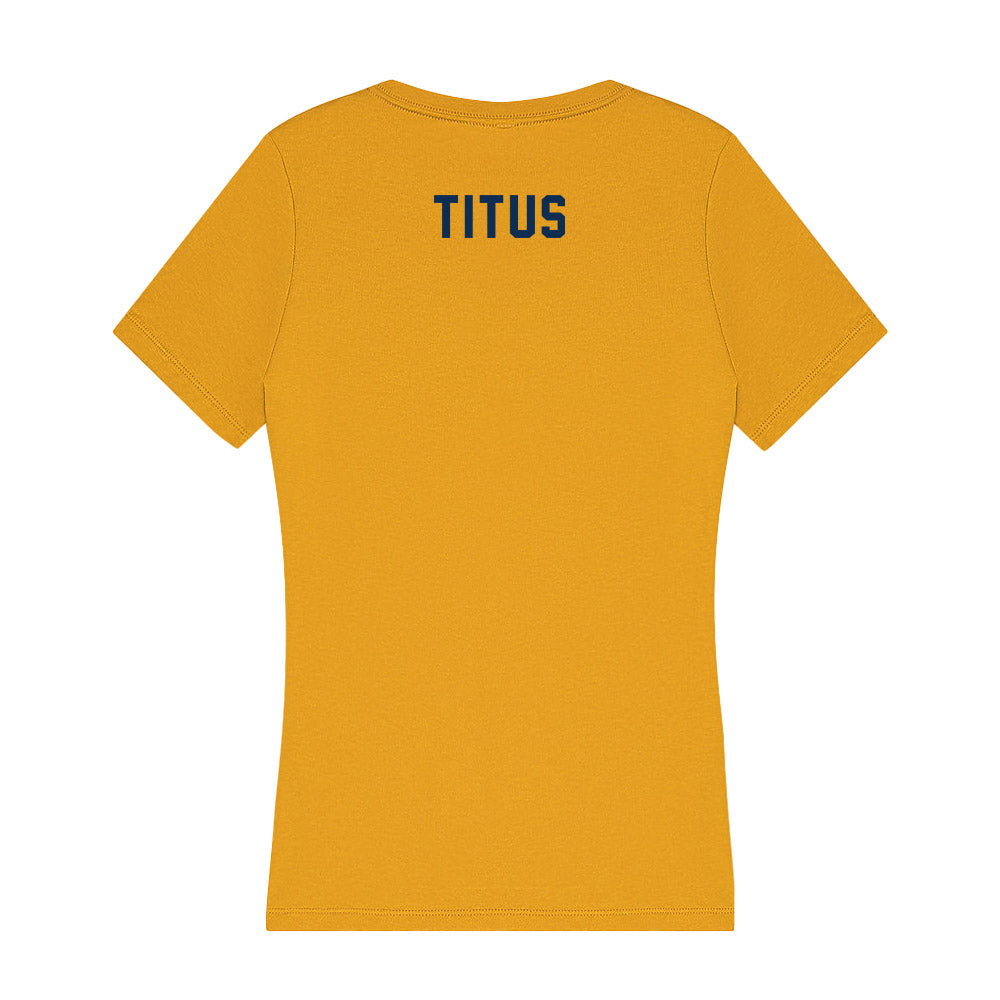 West Virginia - NCAA Wrestling : Jordan Titus - Women's V-Neck T-Shirt-1