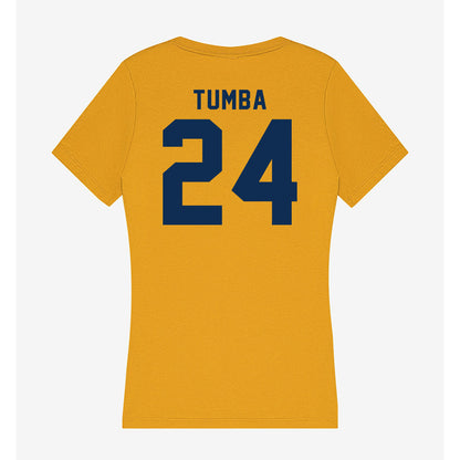 West Virginia - NCAA Women's Basketball : Divine Tumba - Women's V-Neck T-Shirt-1
