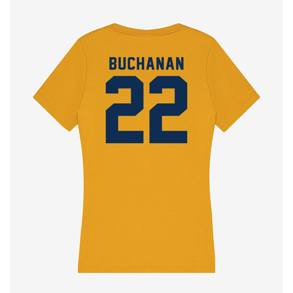 West Virginia - NCAA Men's Basketball : Javan Buchanan - Women's V-Neck T-Shirt-1