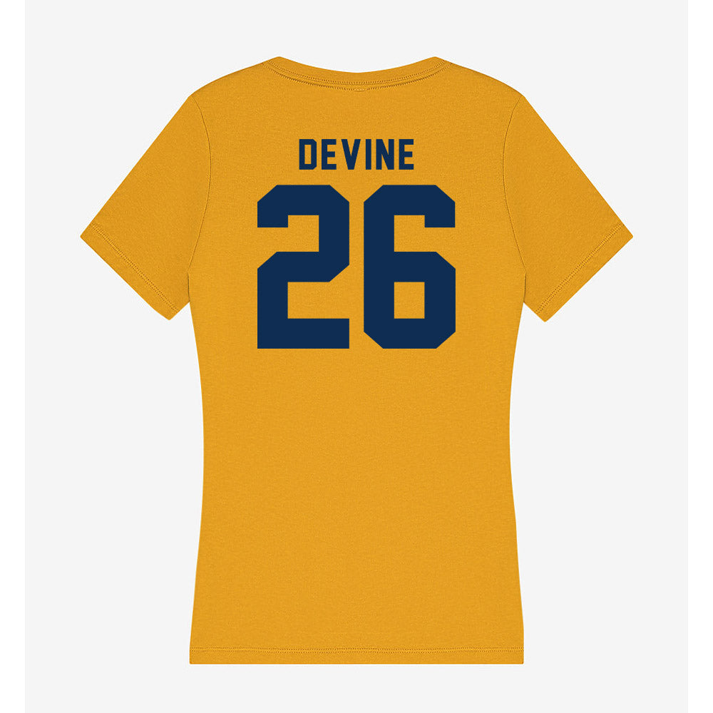 West Virginia - NCAA Football : Andre Devine - Women's V-Neck T-Shirt-1