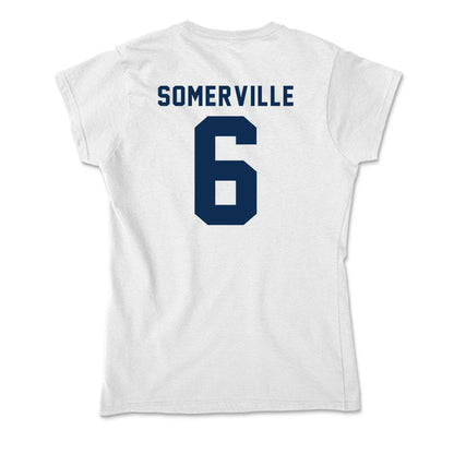 West Virginia - NCAA Men's Basketball : Martin Somerville - Soft Style Women’s T-Shirt-1