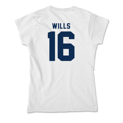 West Virginia - NCAA Baseball : Brock Wills - Soft Style Women’s T-Shirt-1