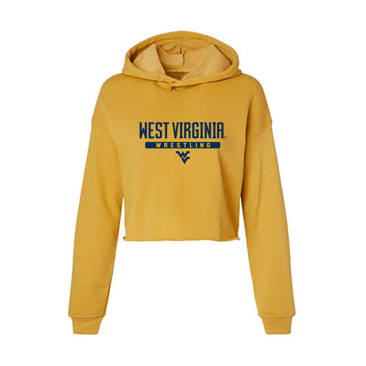 West Virginia - NCAA Wrestling : Brennan Warwick - Women's Crop Fleece Hooded Sweatshirt-0