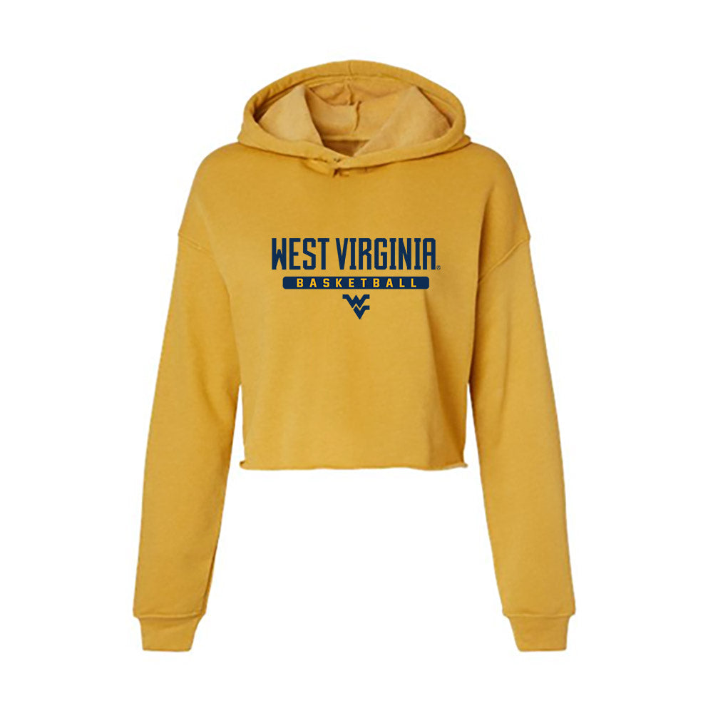 West Virginia - NCAA Men's Basketball : Seydou Traore - Women's Crop Fleece Hooded Sweatshirt-0