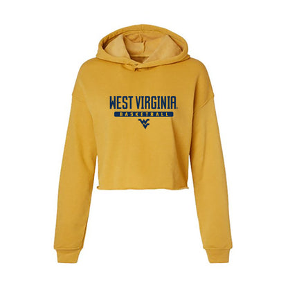 West Virginia - NCAA Men's Basketball : Seydou Traore - Women's Crop Fleece Hooded Sweatshirt-0