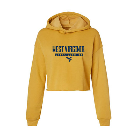 West Virginia - NCAA Women's Cross Country : Zara Zervos - Women's Crop Fleece Hoodie-0