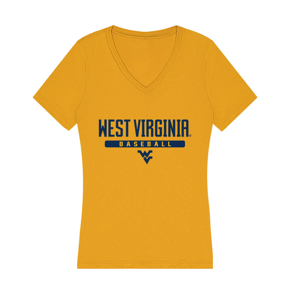 West Virginia - NCAA Baseball : Carson Estridge - Women's V-Neck T-Shirt-0