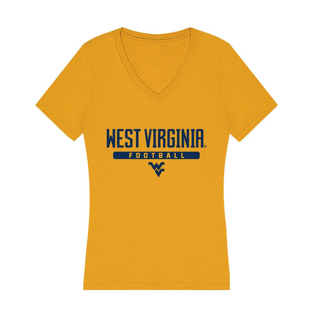 West Virginia - NCAA Football : Hudson Clement - Women's V-Neck T-Shirt-0