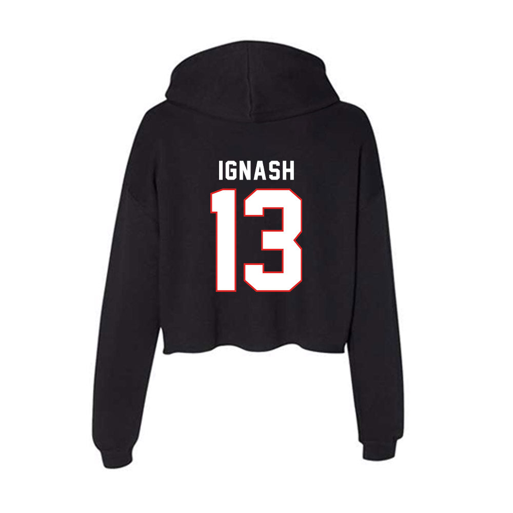 Texas Tech - NCAA Women's Volleyball : Shelby Ignash - Women's Crop Fleece Hoodie-1