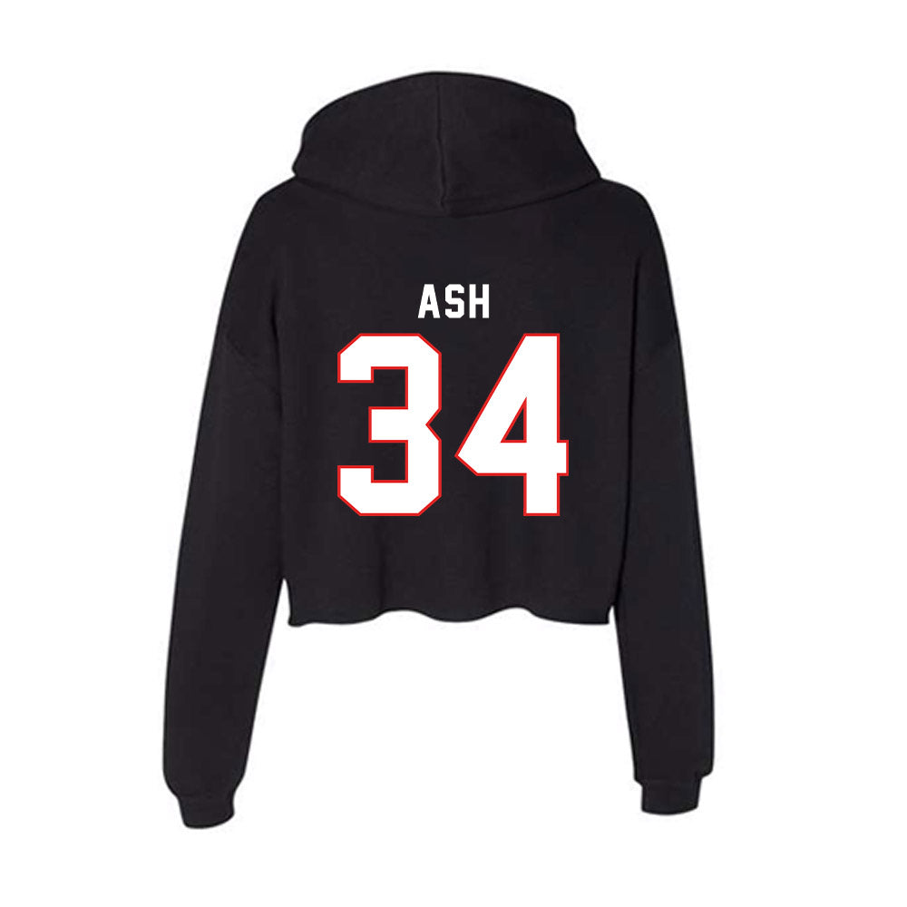 Texas Tech - NCAA Football : Jude Ash - Classic Shersey Women's Crop Fleece Hooded Sweatshirt-1