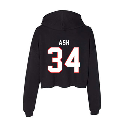 Texas Tech - NCAA Football : Jude Ash - Classic Shersey Women's Crop Fleece Hooded Sweatshirt-1