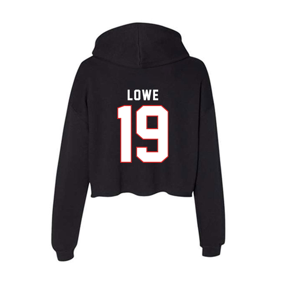 Texas Tech - NCAA Baseball : Jonny Lowe - Women's Crop Fleece Hoodie-1