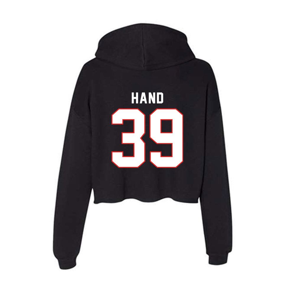 Texas Tech - NCAA Football : Jacob Hand - Women's Crop Fleece Hoodie-1